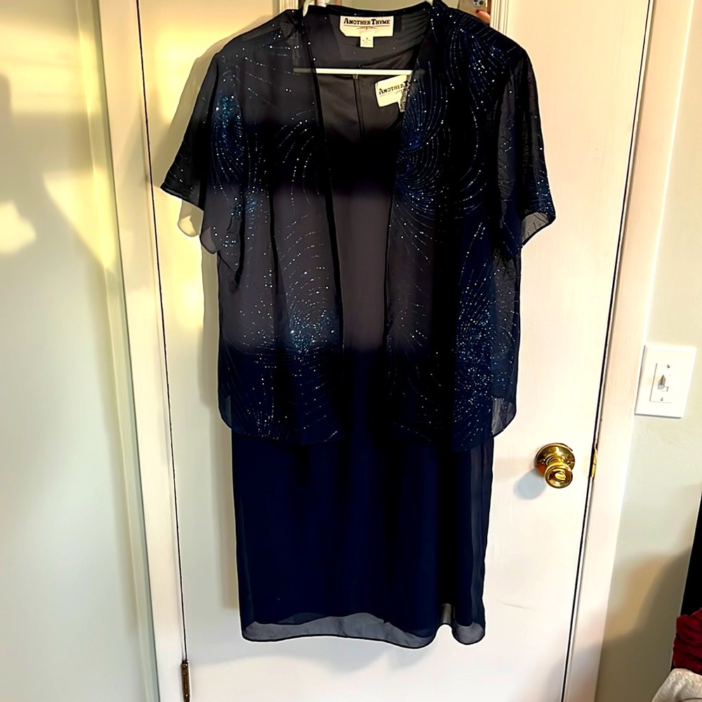 Navy Blue Dress with Cover 5/$25